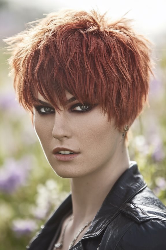 banged textured pixie haircut
