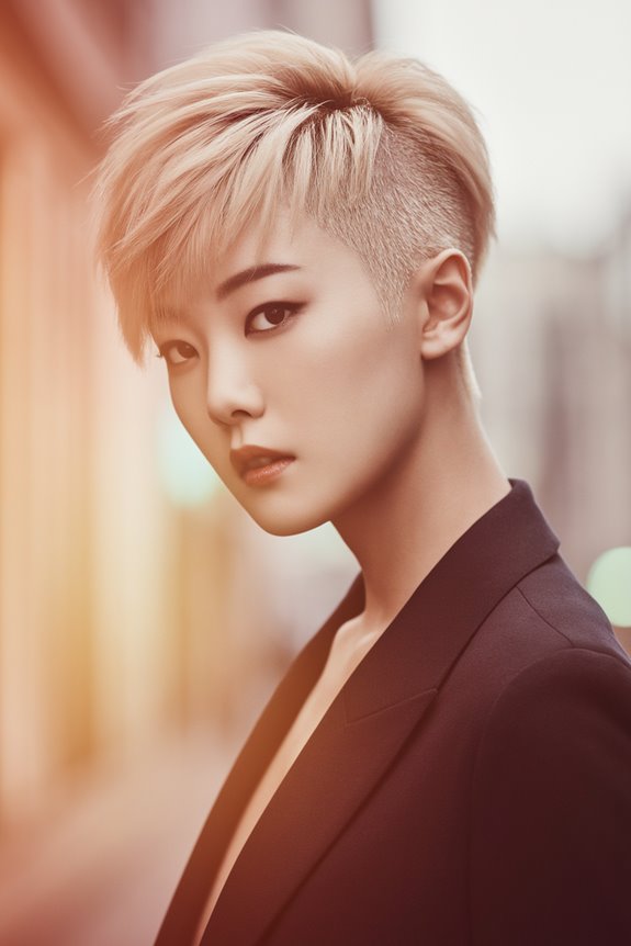 bold short hairstyle choice