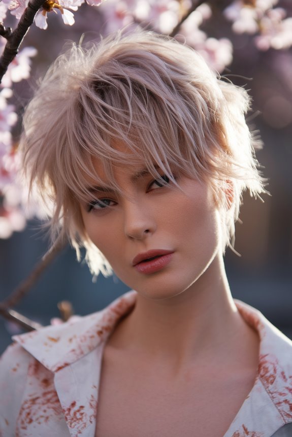 casual messy pixie style
