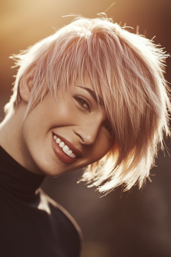 chic short hairstyle transformation