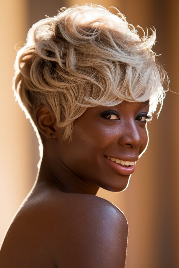 chic textured short hairstyle