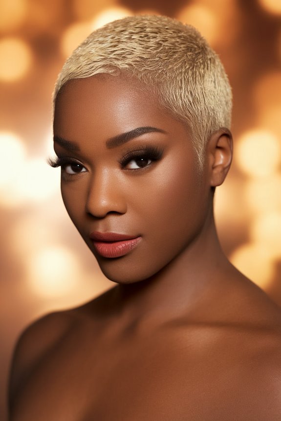 chic uneven blonde haircut
