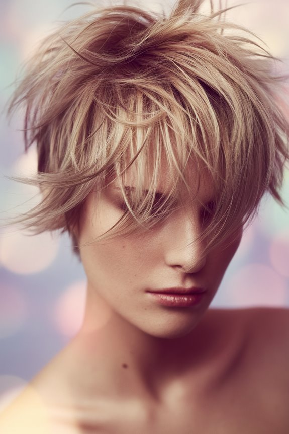 choppy carefree short hairstyle