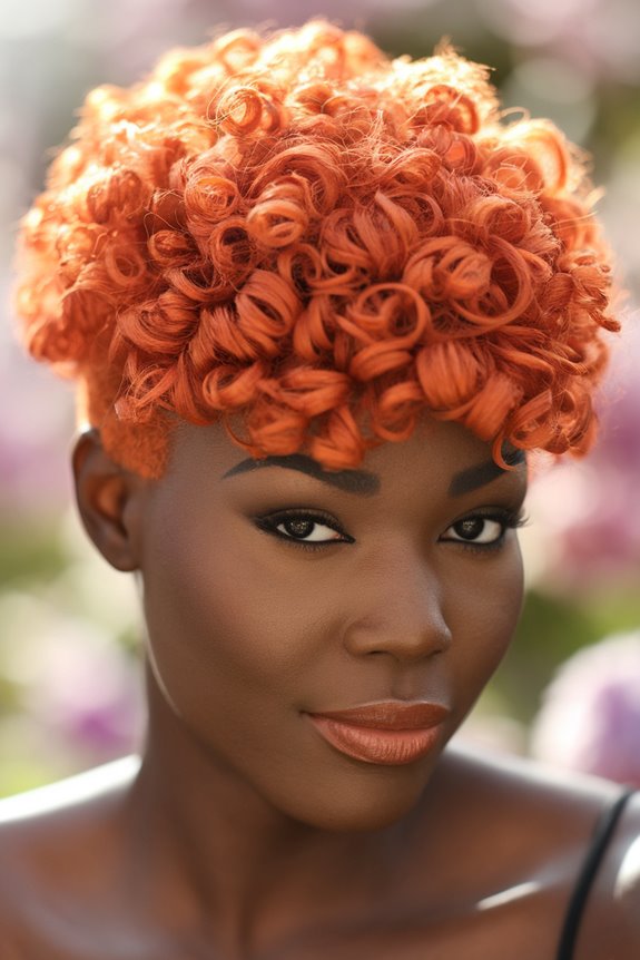 curls on textured ginger