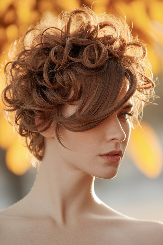 curly pixie with fringe