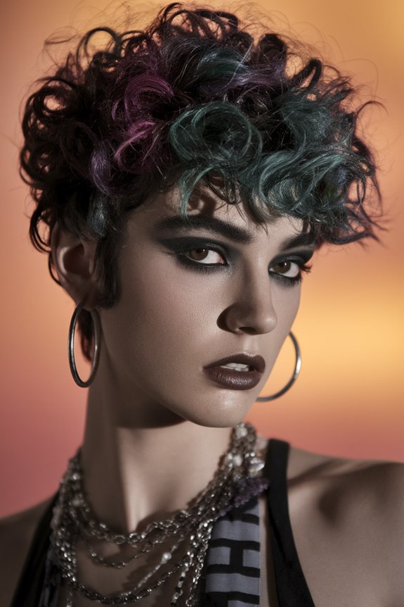 curly textured grunge hairstyle