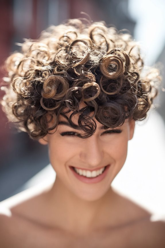 disconnected curly pixie style