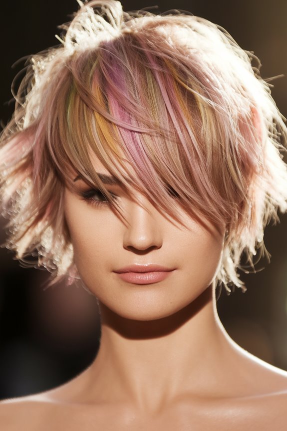 edgy textured short hairstyle