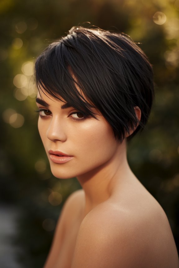 edgy uneven short haircut