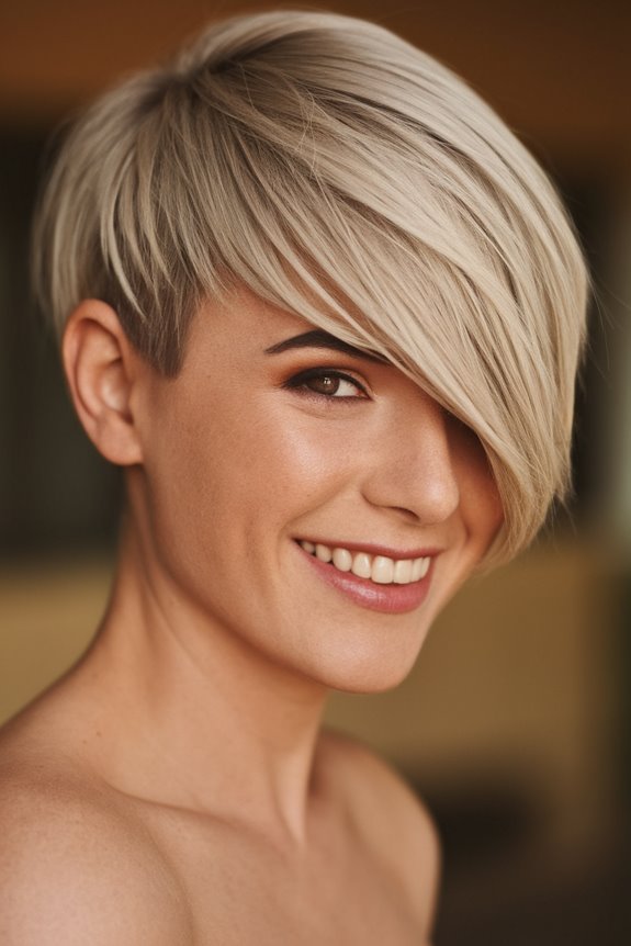edgy uneven short hairstyle