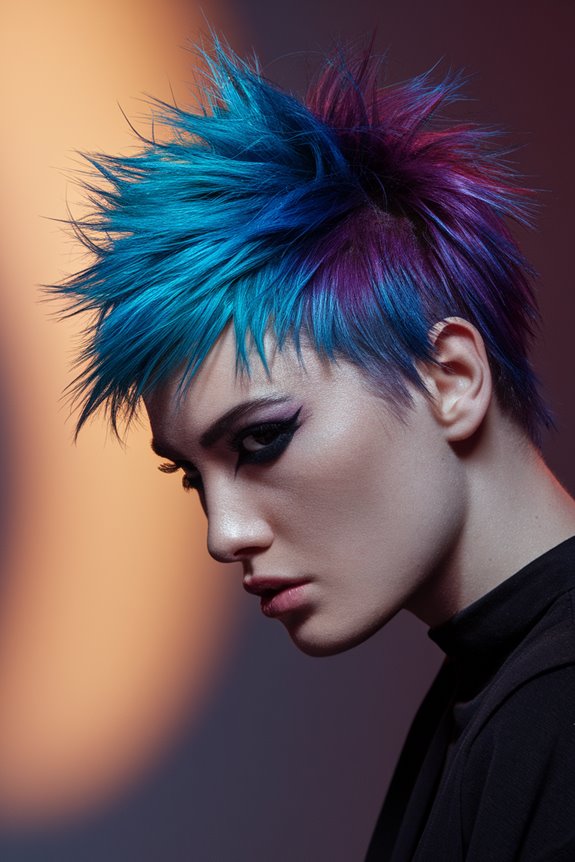 edgy uneven short hairstyle