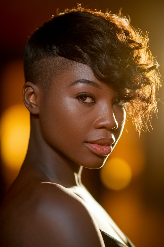 edgy uneven short hairstyle