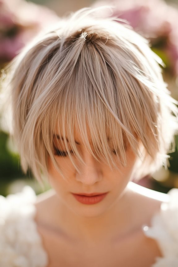 fringe layered pixie hairstyle