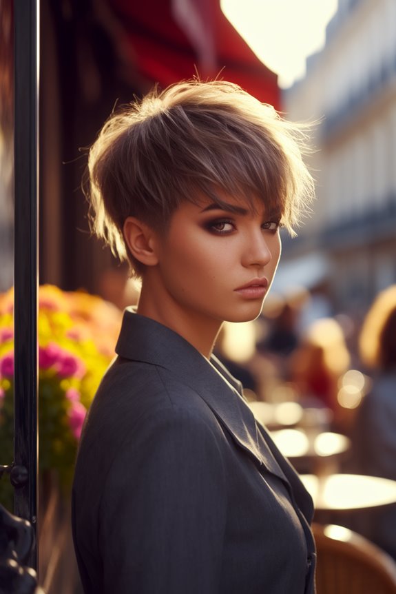 highlighted undercut pixie cut