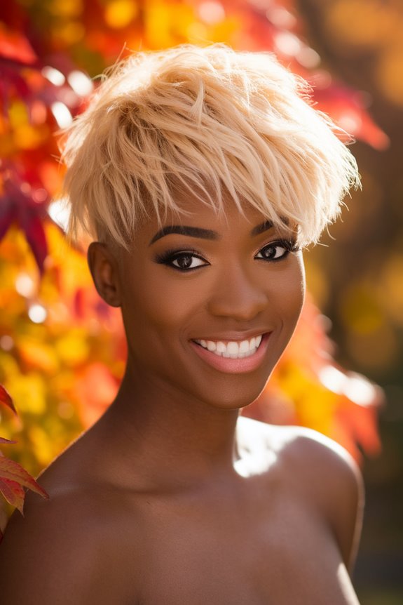 messy blonde short hairstyle