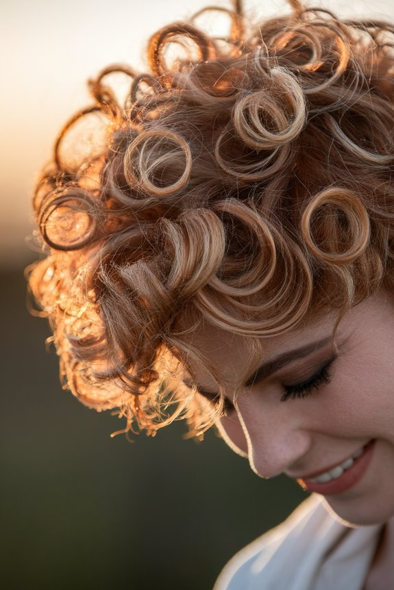 messy curly pixie cut
