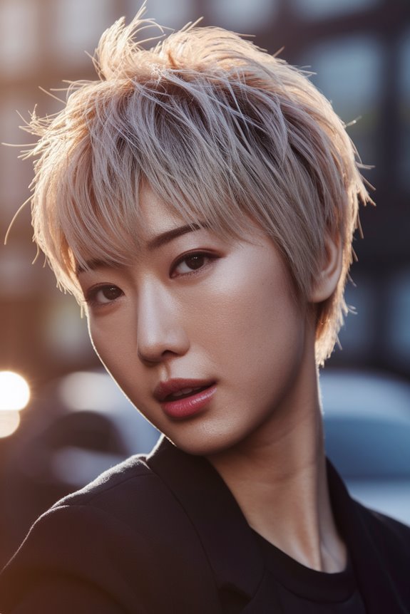 modern textured pixie cut