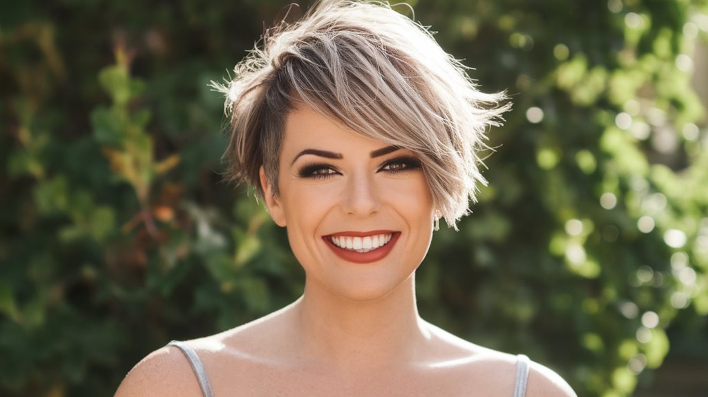 pixie haircuts for round faces