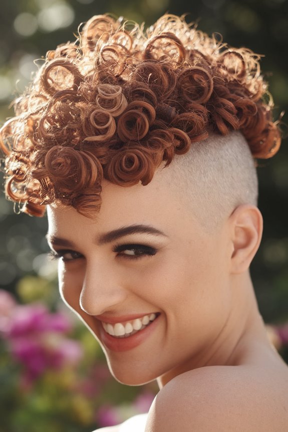 playful curly pixie cut