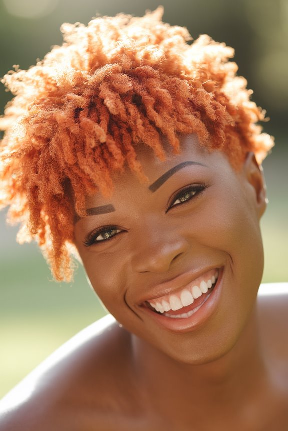playful messy ginger pixie