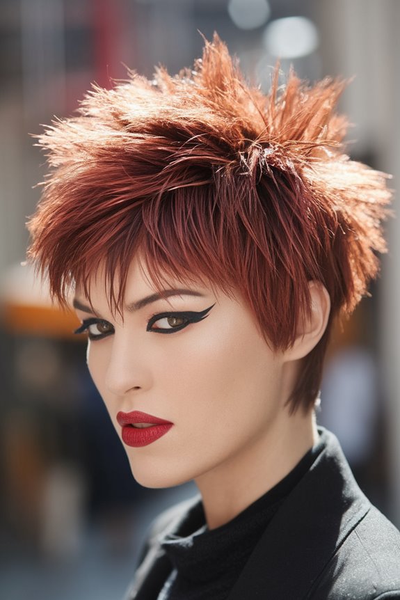 retro edgy short hairstyle