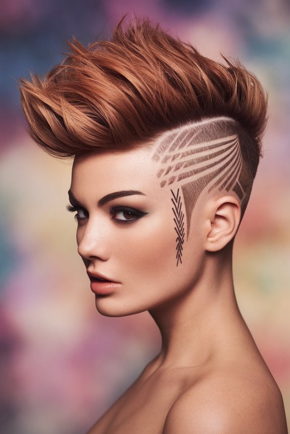 short hair with undercut