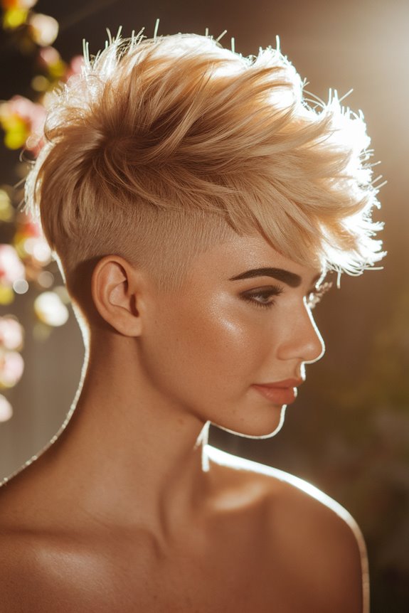 short hair with undercut