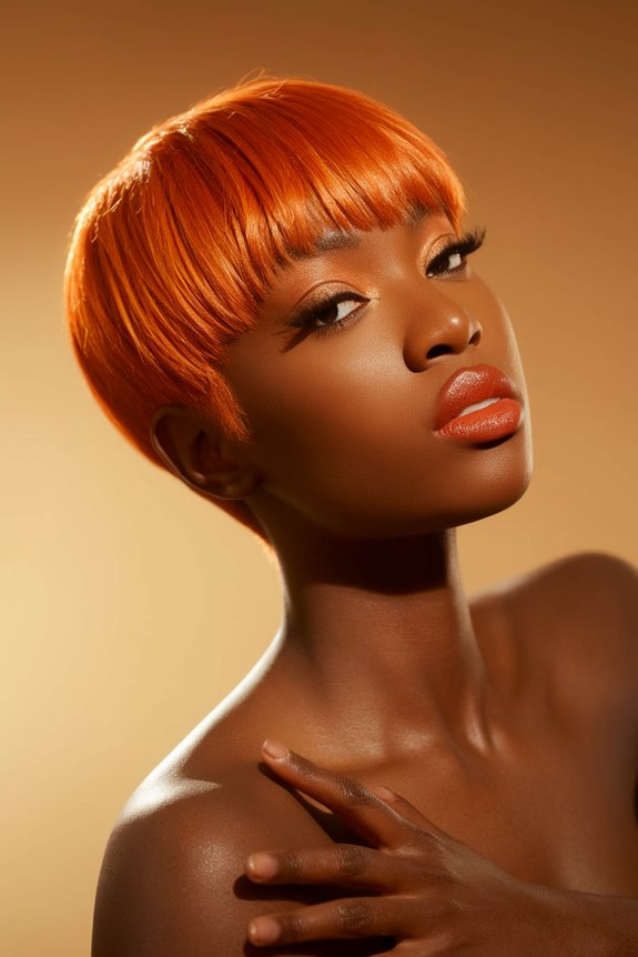 stylish ginger pixie haircut