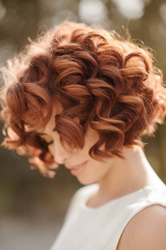 stylish short curly haircut