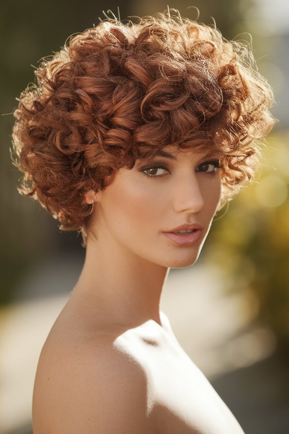 stylish short curly hairstyle