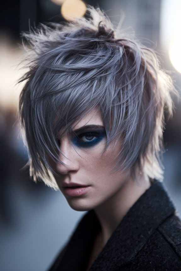 stylish short messy hairstyle