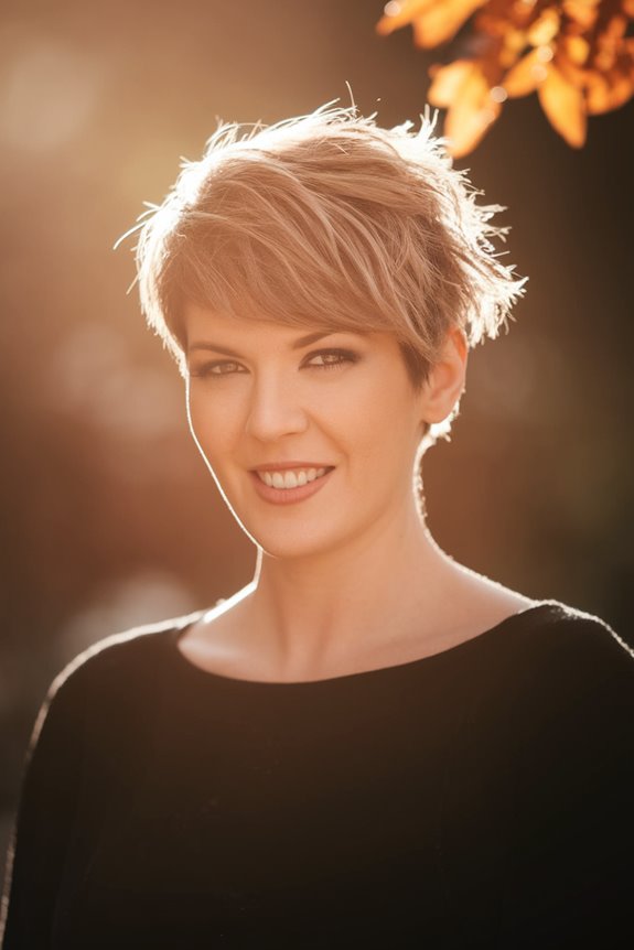 stylish short textured hairstyle