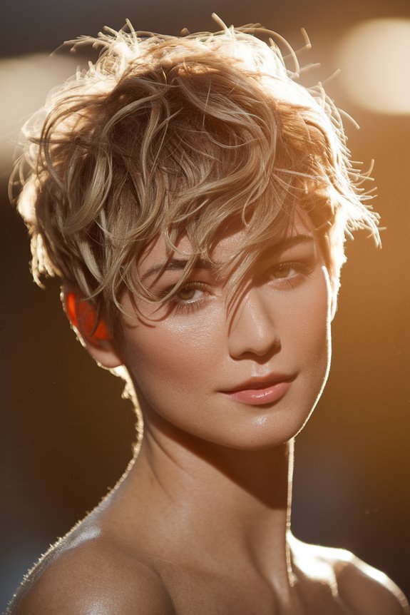 stylish short wavy hairstyle