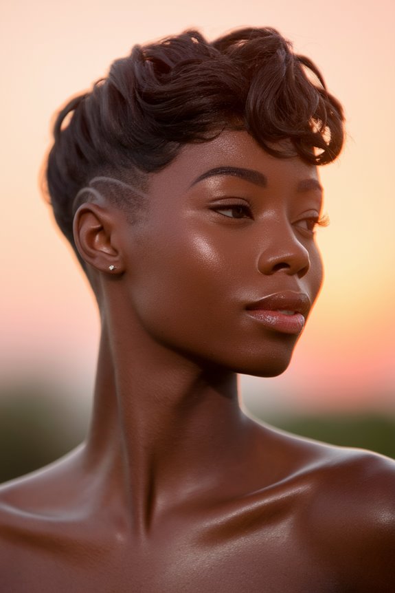 stylish tapered pixie cut