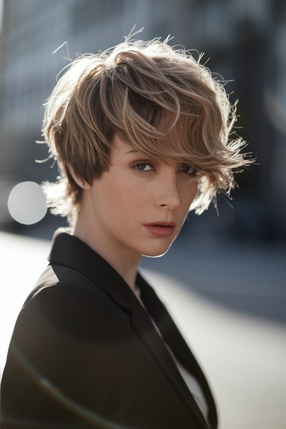 stylish uneven short haircut