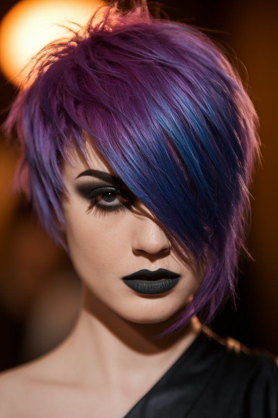 stylish uneven short hairstyle