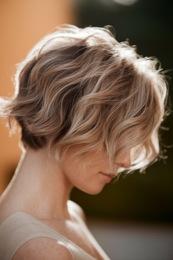 stylish wavy pixie haircut