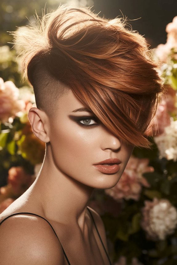 textured asymmetrical pixie cut