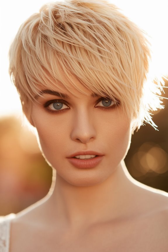 textured blonde pixie hairstyle