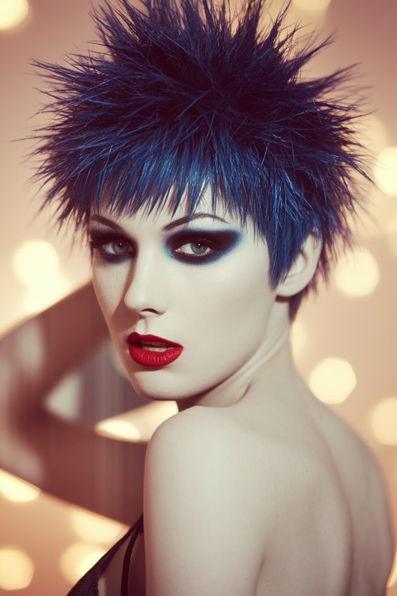 textured spiky pixie hairstyle
