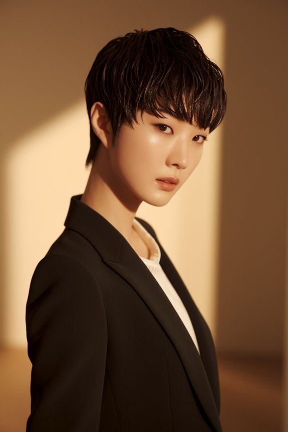 trendy short korean hairstyle