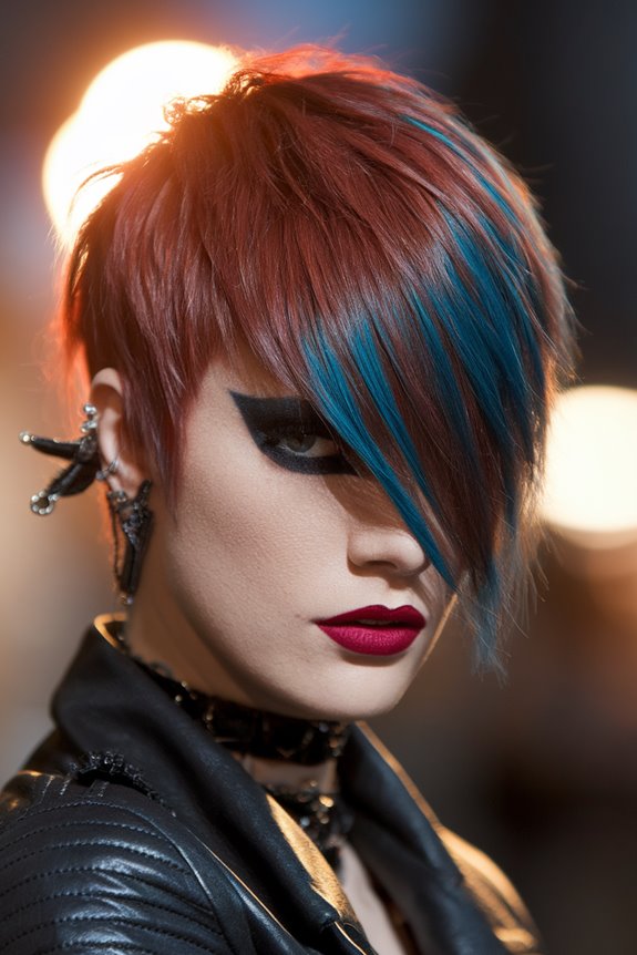 trendy uneven short hairstyle