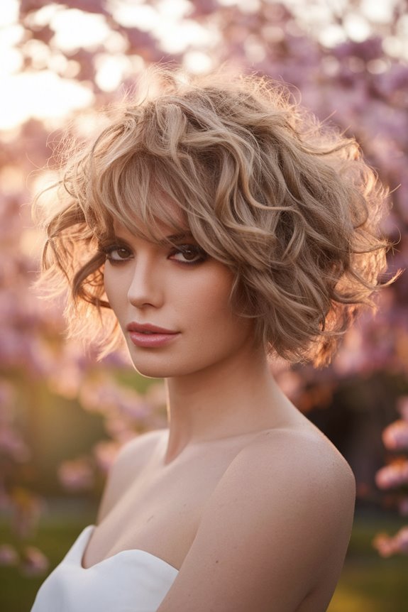 voluminous curly wavy pixie