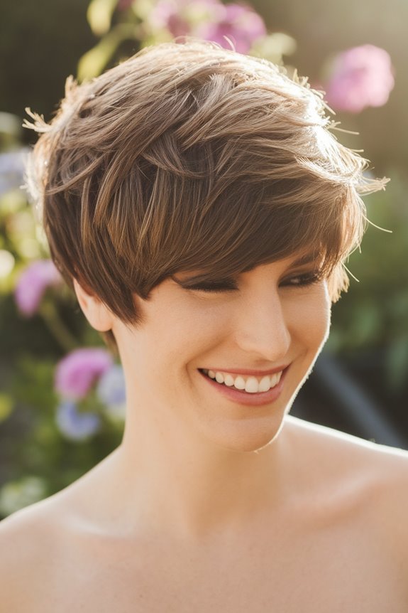 whimsical shaggy hairstyle pixie