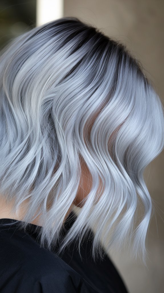 ash blonde enhances blue eyes