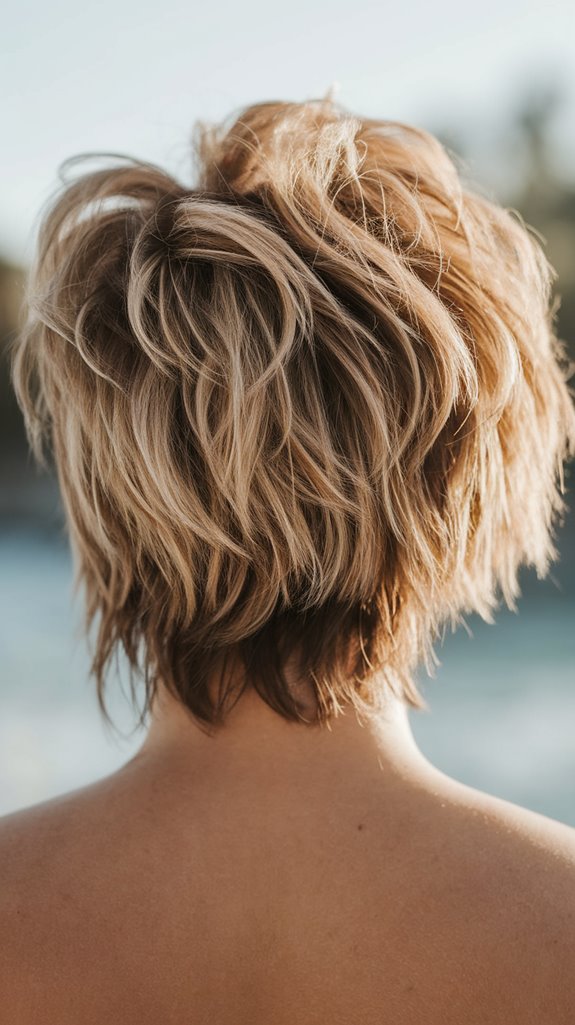 beachy wavy pixie style