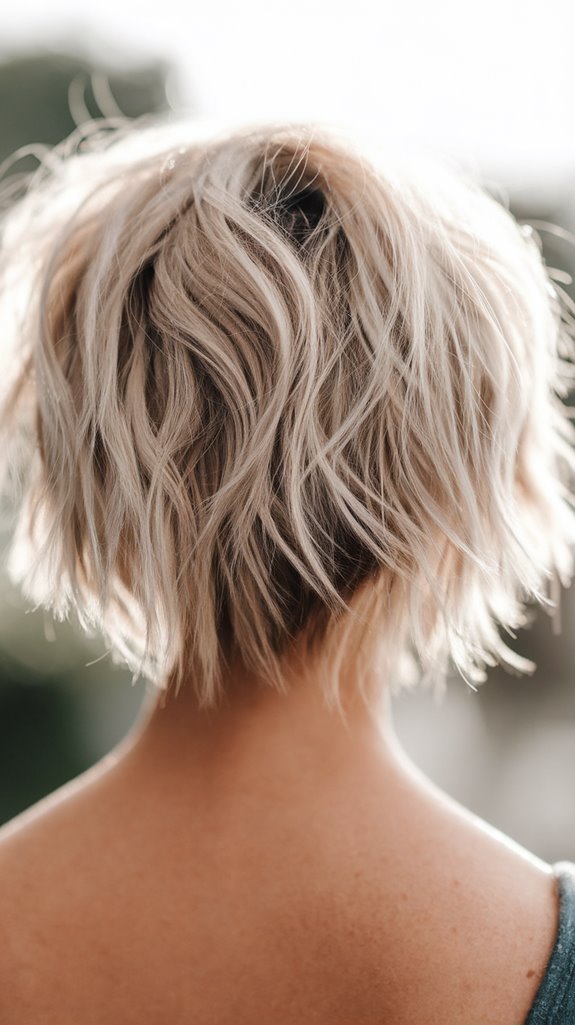 bohemian wavy long pixie