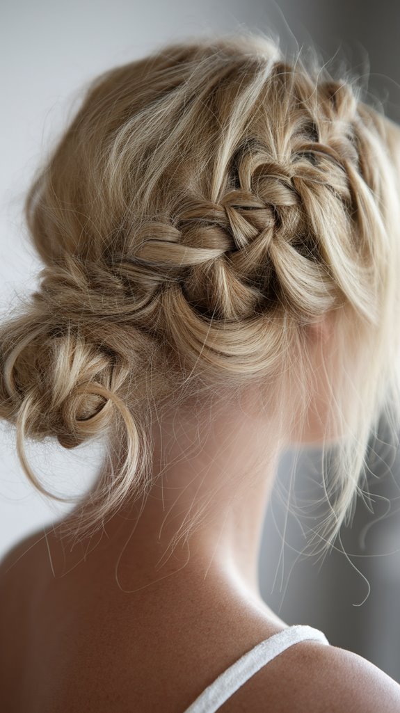 boho braid and bun