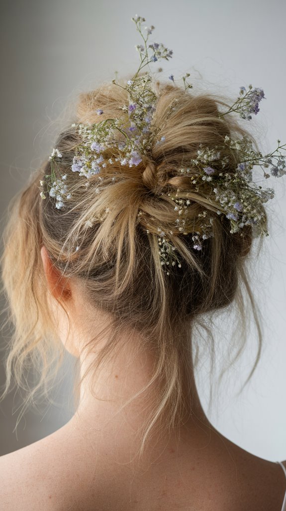 boho chic messy bun