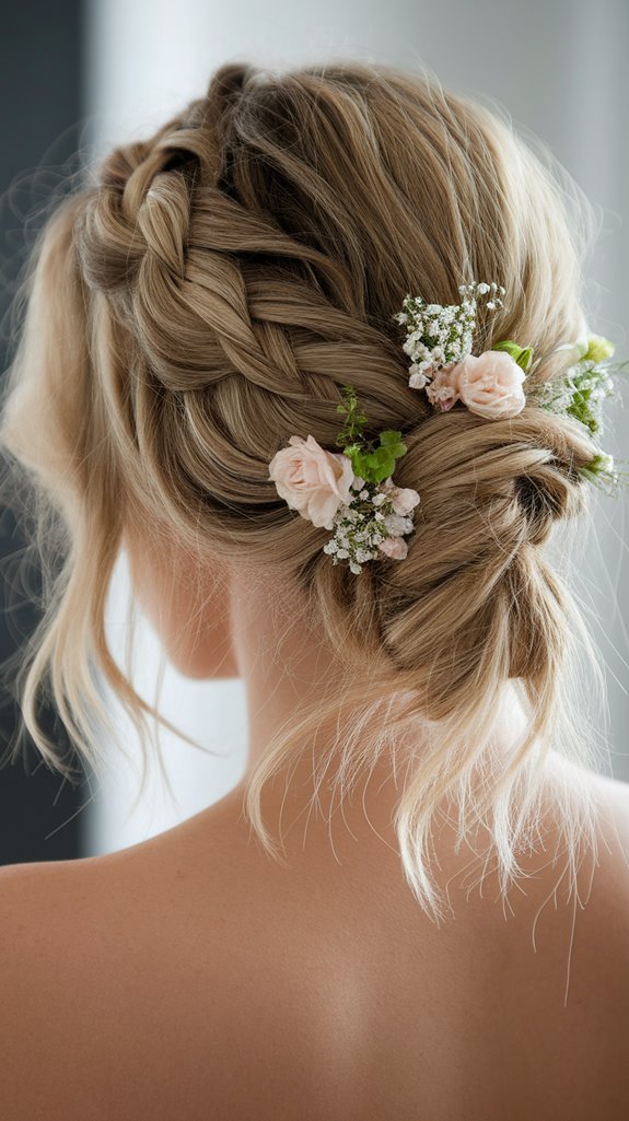 boho fishtail updo elegance